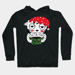 Yuna Cat | Cozy Christmas Coffee Embrace Hoodie